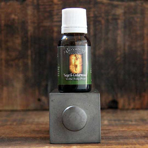essential oils of organic sage and cedarwood